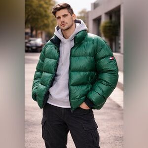 Tommy Hilfiger Emerald Green Puffer Jacket
